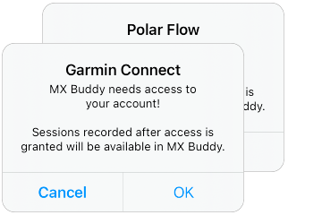 Garmin and Polar authorization